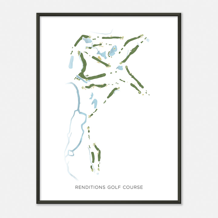 Print of Renditions Golf Course Modern Map