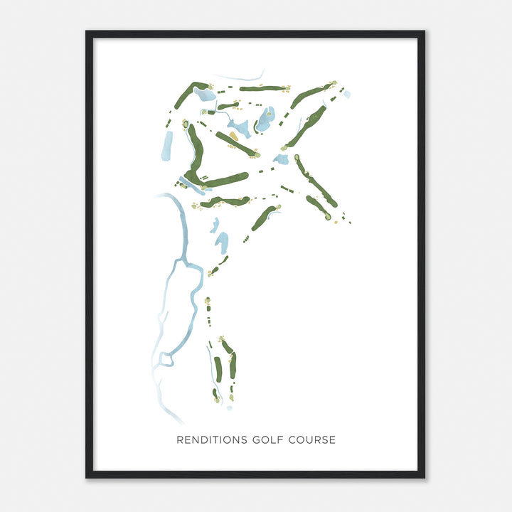 Print of Renditions Golf Course Modern Map
