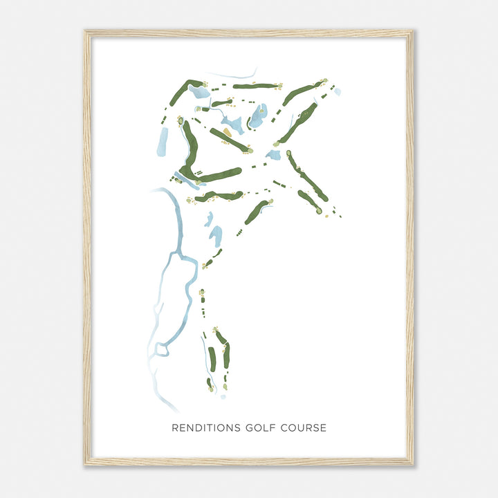 Print of Renditions Golf Course Modern Map