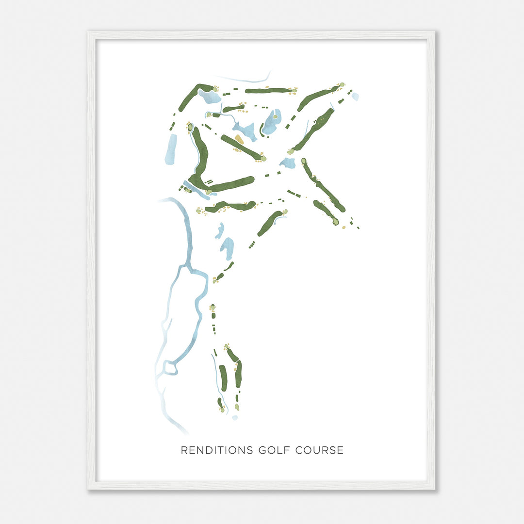 Print of Renditions Golf Course Modern Map