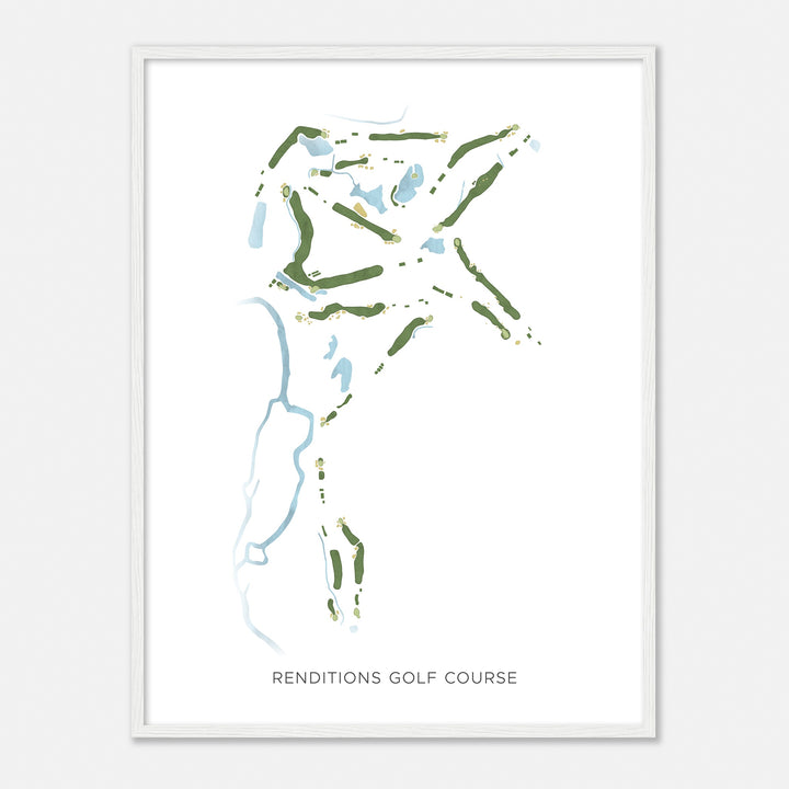Print of Renditions Golf Course Modern Map