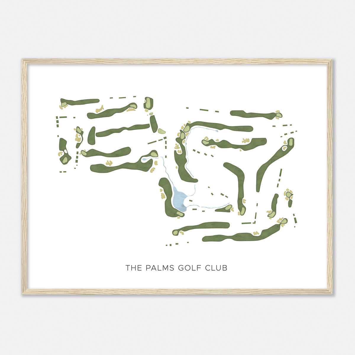 Print of The Palms Golf Club Modern Map