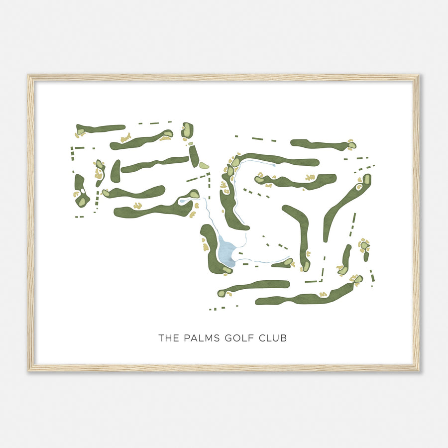 Print of The Palms Golf Club Modern Map