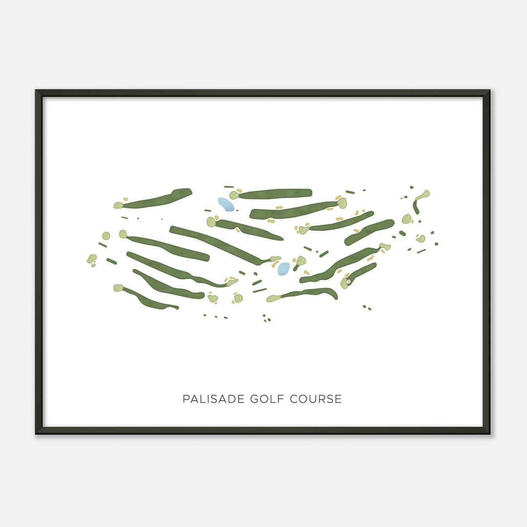 Print of Palisade Golf Course Modern Map
