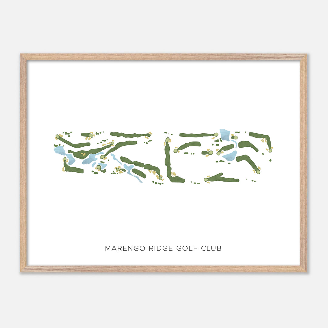 Print of Marengo Ridge Golf Club Modern Map