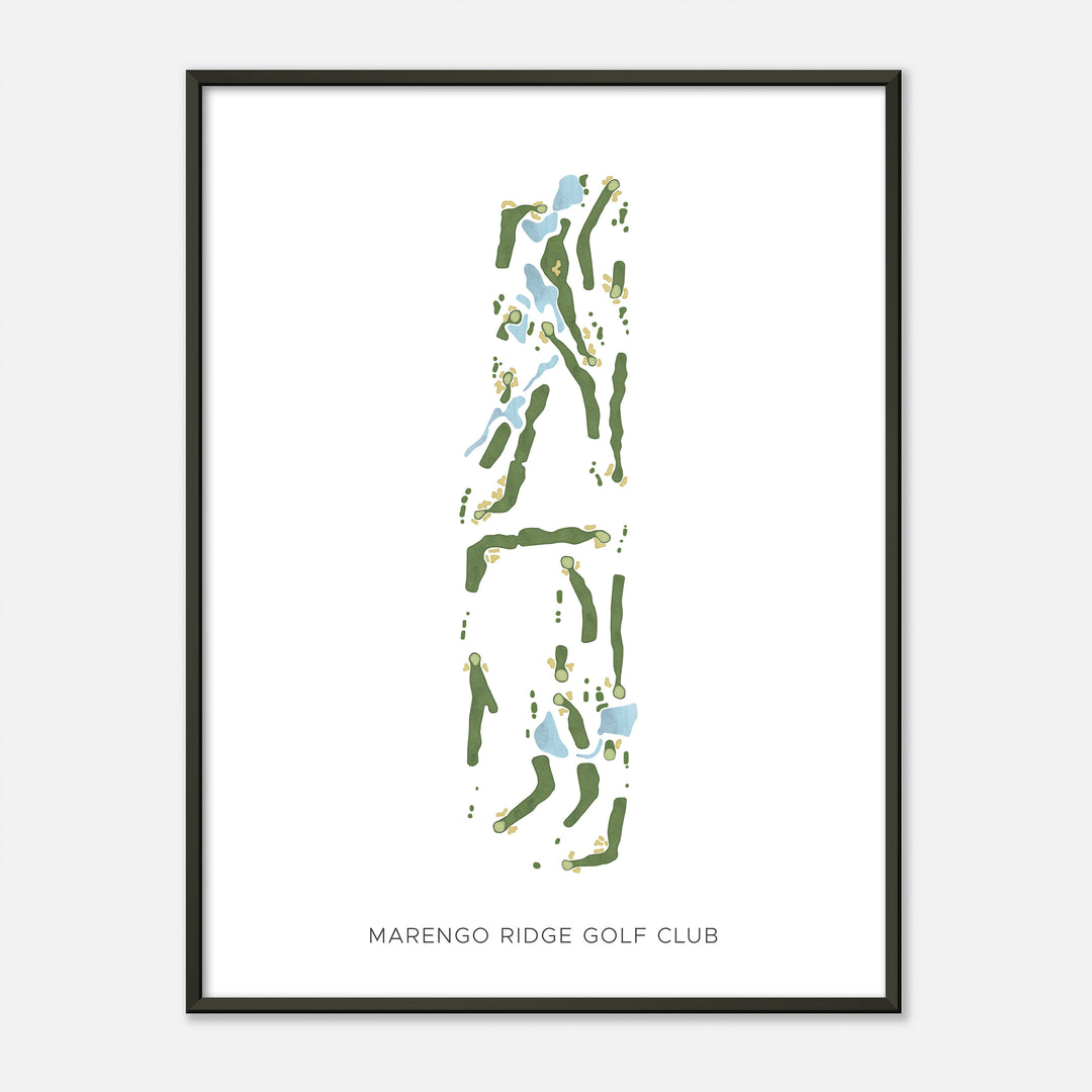 Print of Marengo Ridge Golf Club Modern Map