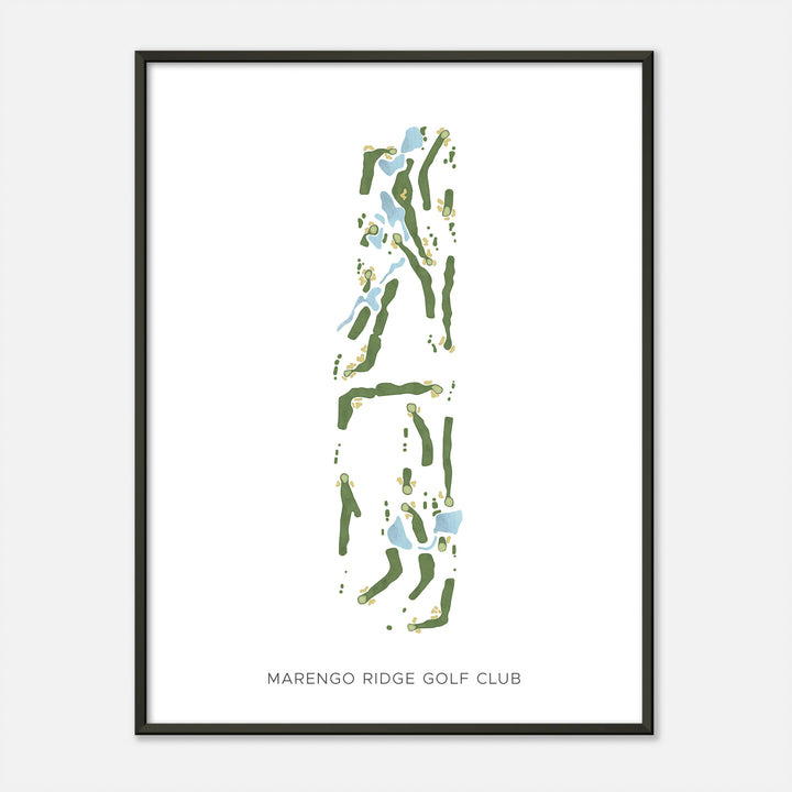 Print of Marengo Ridge Golf Club Modern Map