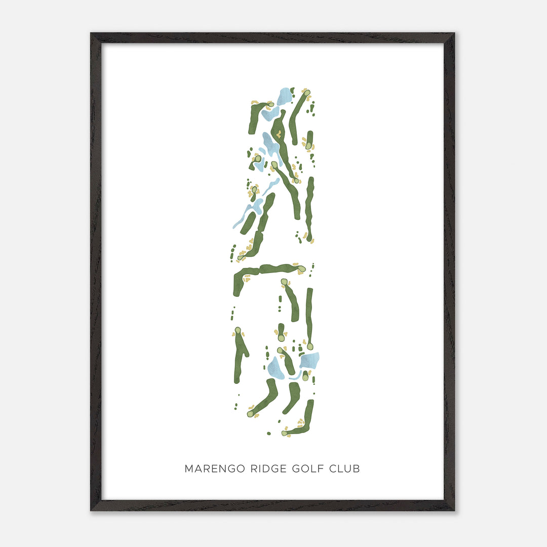 Print of Marengo Ridge Golf Club Modern Map