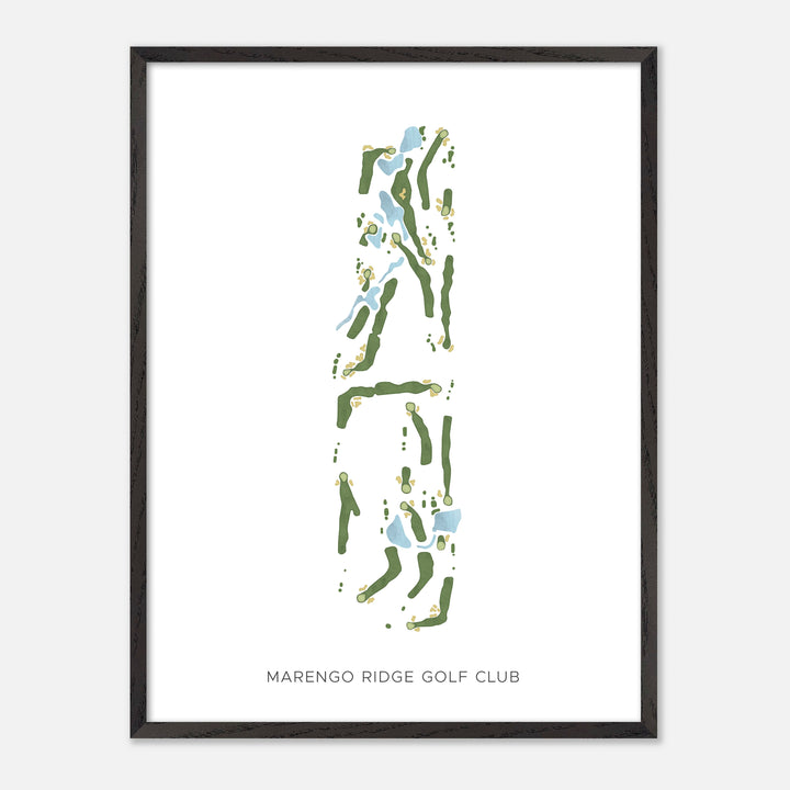 Print of Marengo Ridge Golf Club Modern Map