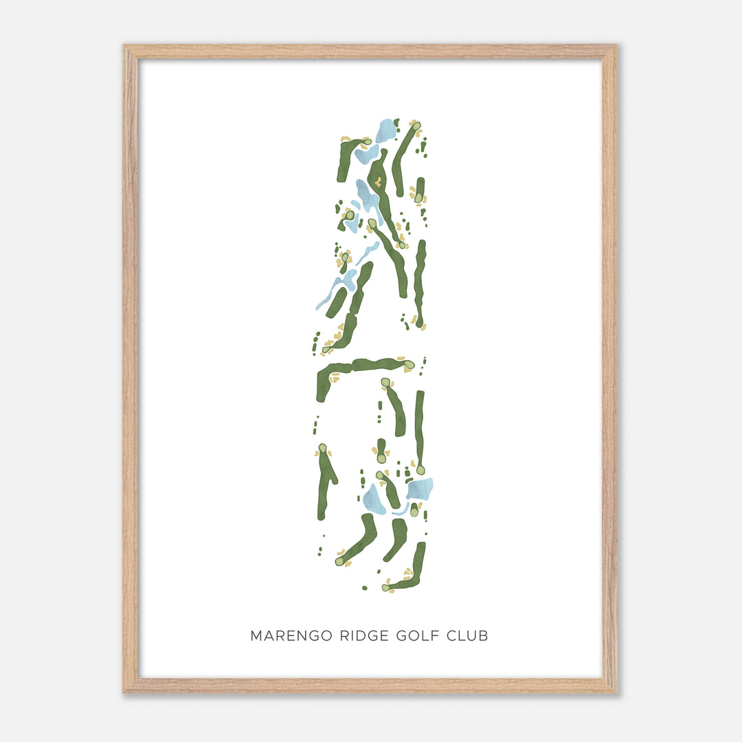 Print of Marengo Ridge Golf Club Modern Map