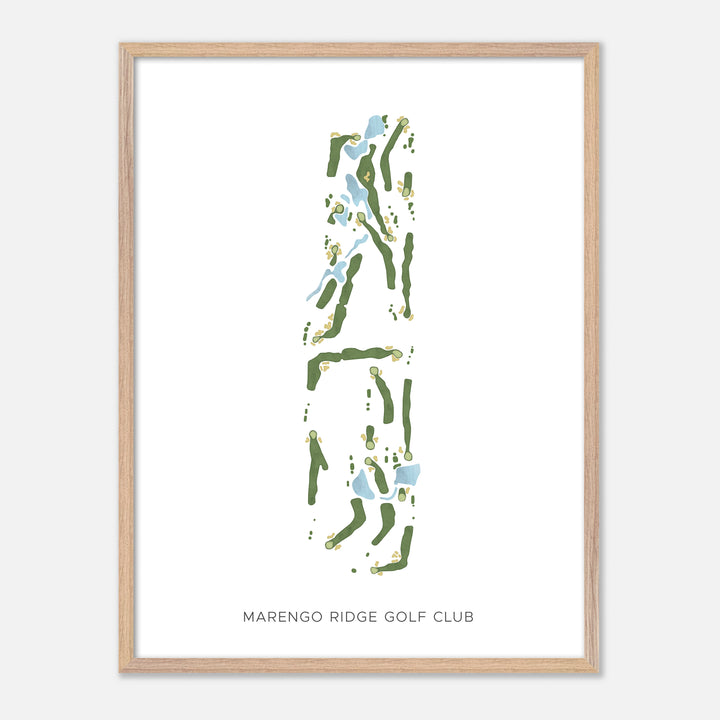 Print of Marengo Ridge Golf Club Modern Map