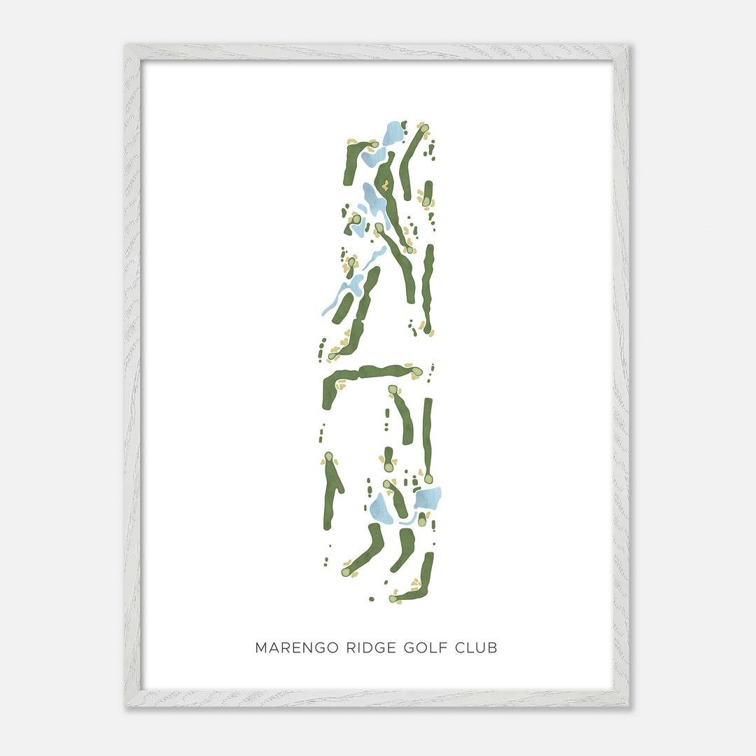 Print of Marengo Ridge Golf Club Modern Map