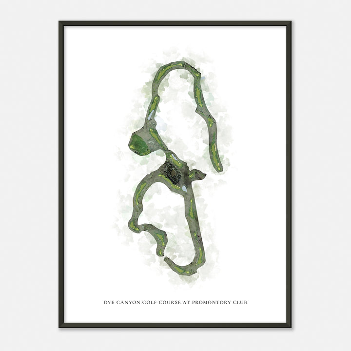 Print of Dye Canyon Golf Course At Promontory Club Classic Map