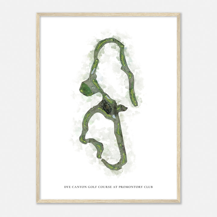 Print of Dye Canyon Golf Course At Promontory Club Classic Map