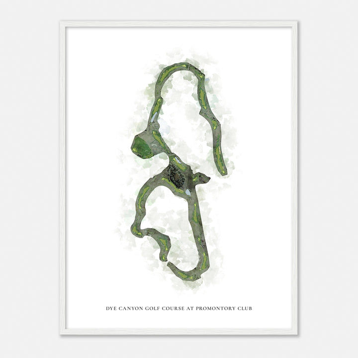 Print of Dye Canyon Golf Course At Promontory Club Classic Map