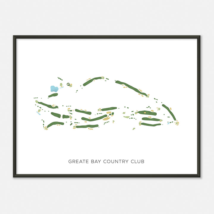 Print of Greate Bay Country Club Modern Map