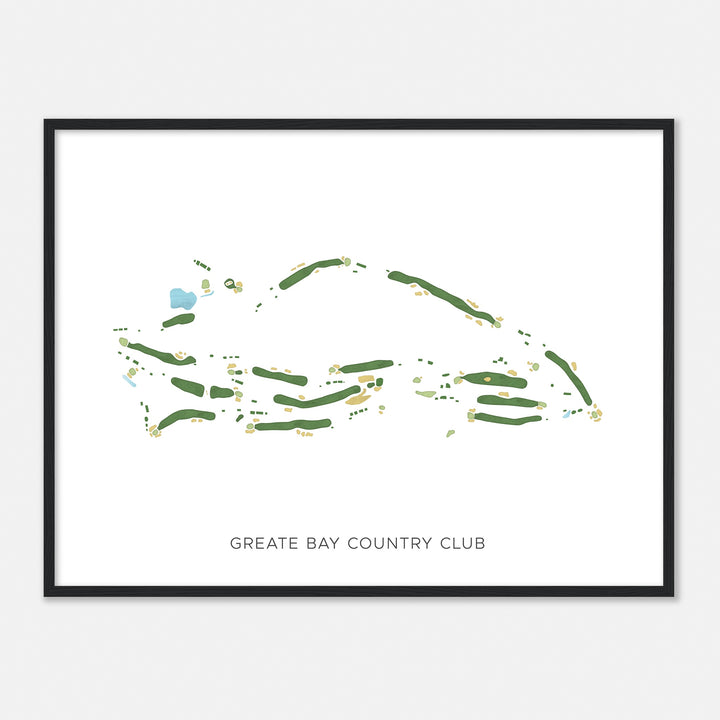 Print of Greate Bay Country Club Modern Map