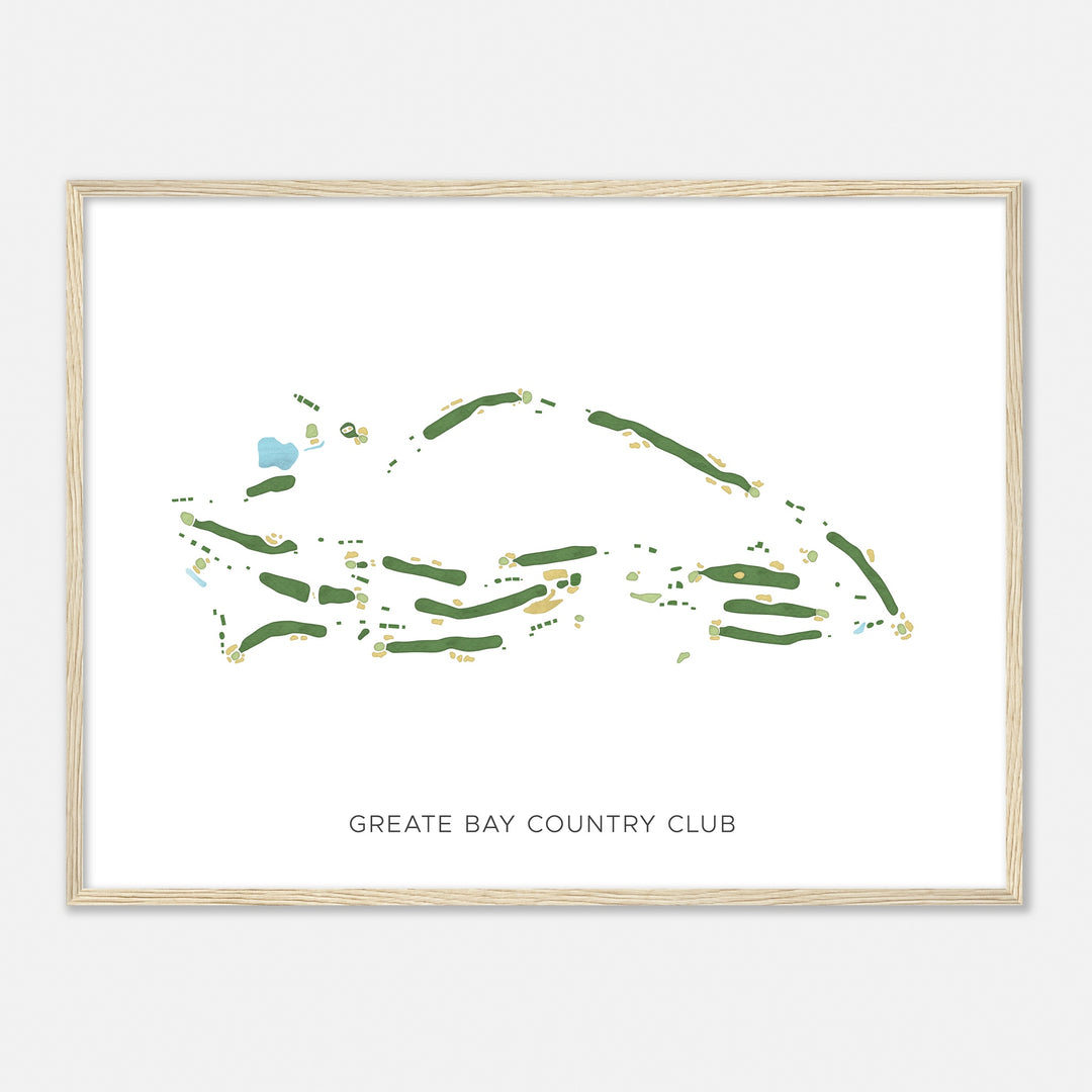 Print of Greate Bay Country Club Modern Map