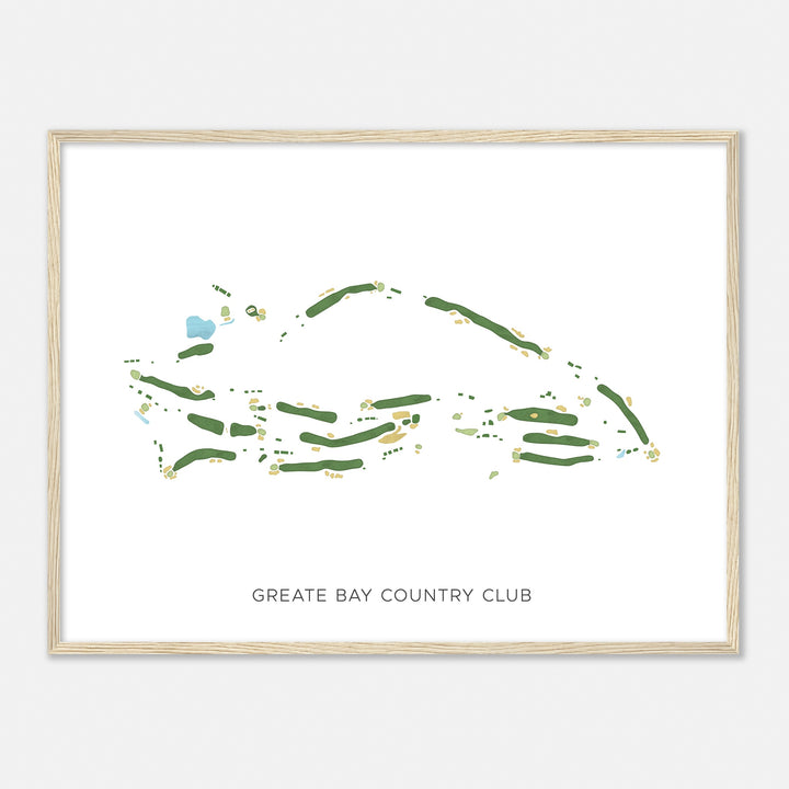 Print of Greate Bay Country Club Modern Map