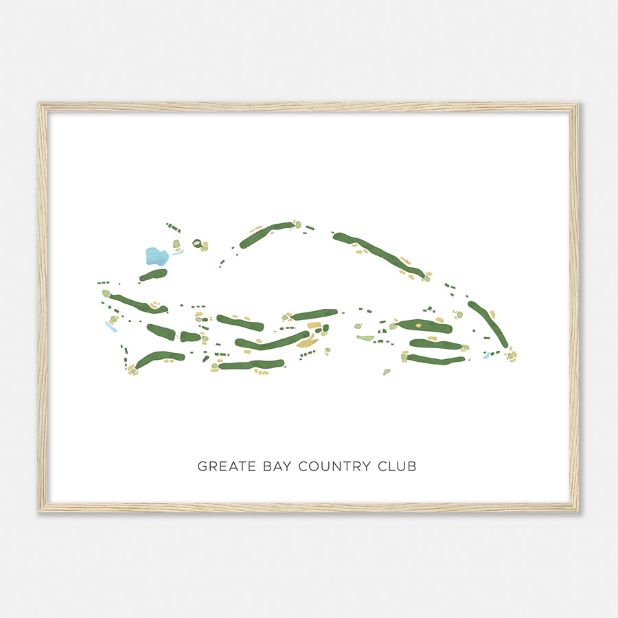 Print of Greate Bay Country Club Modern Map