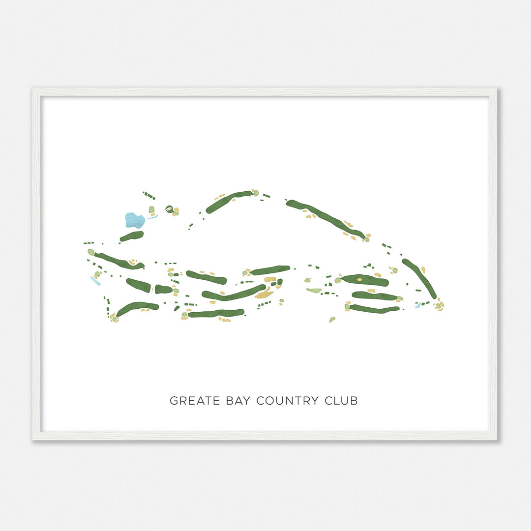 Print of Greate Bay Country Club Modern Map