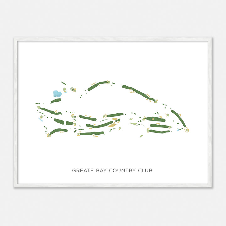 Print of Greate Bay Country Club Modern Map