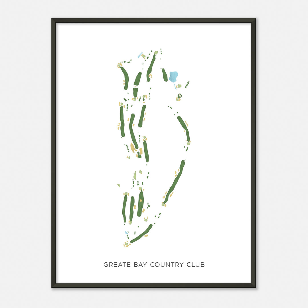 Print of Greate Bay Country Club Modern Map