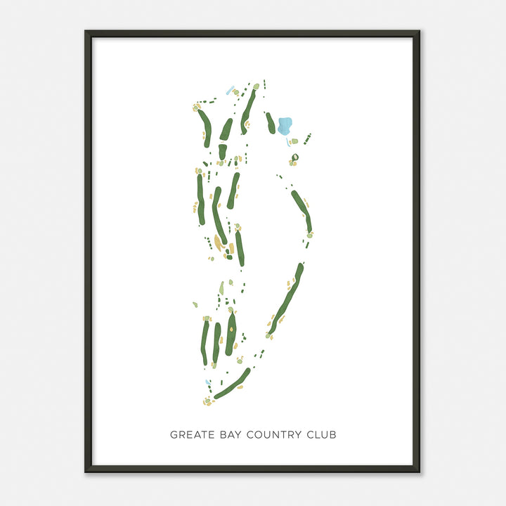 Print of Greate Bay Country Club Modern Map