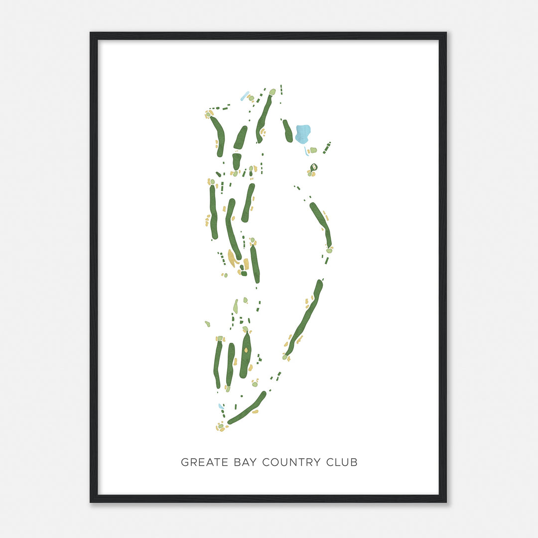 Print of Greate Bay Country Club Modern Map