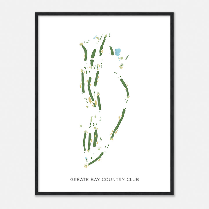 Print of Greate Bay Country Club Modern Map