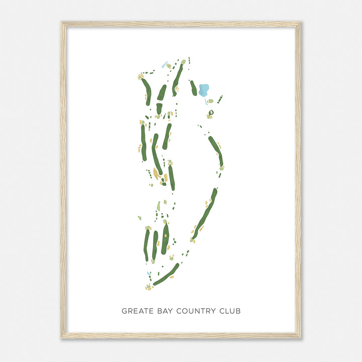 Print of Greate Bay Country Club Modern Map