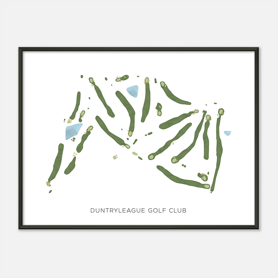 Print of Duntryleague Golf Club Modern Map