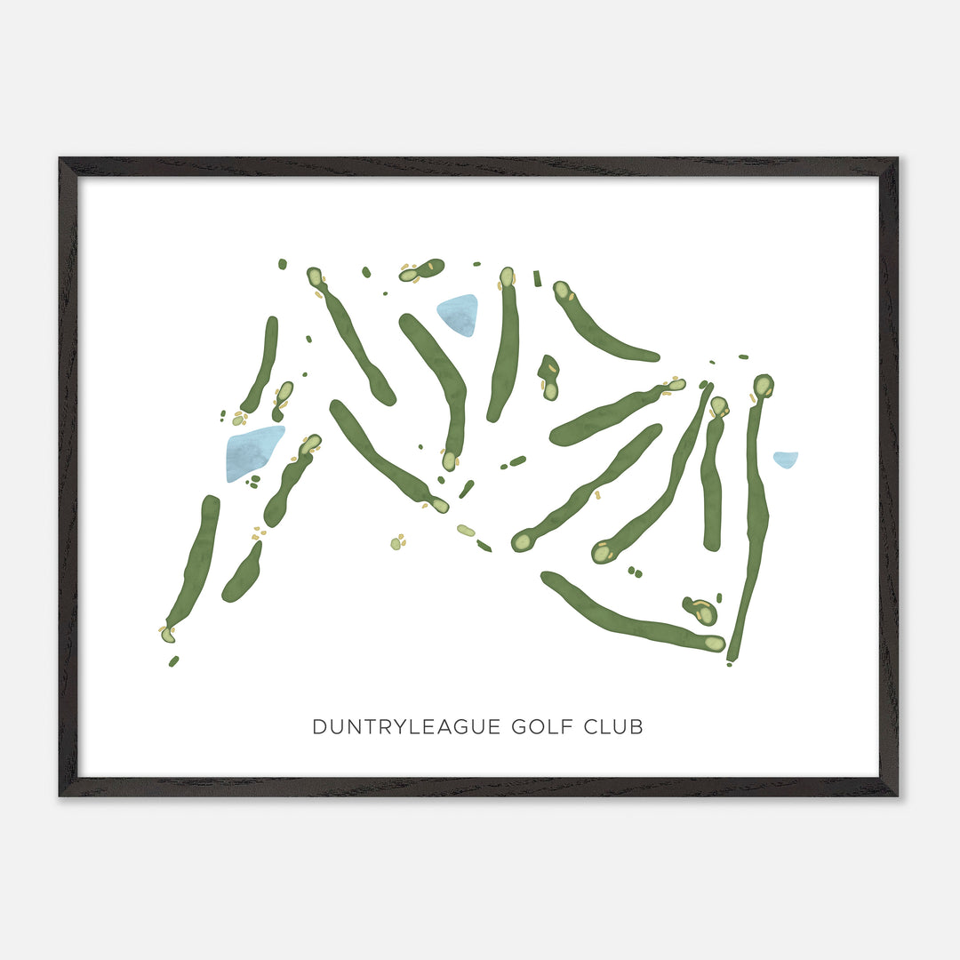 Print of Duntryleague Golf Club Modern Map