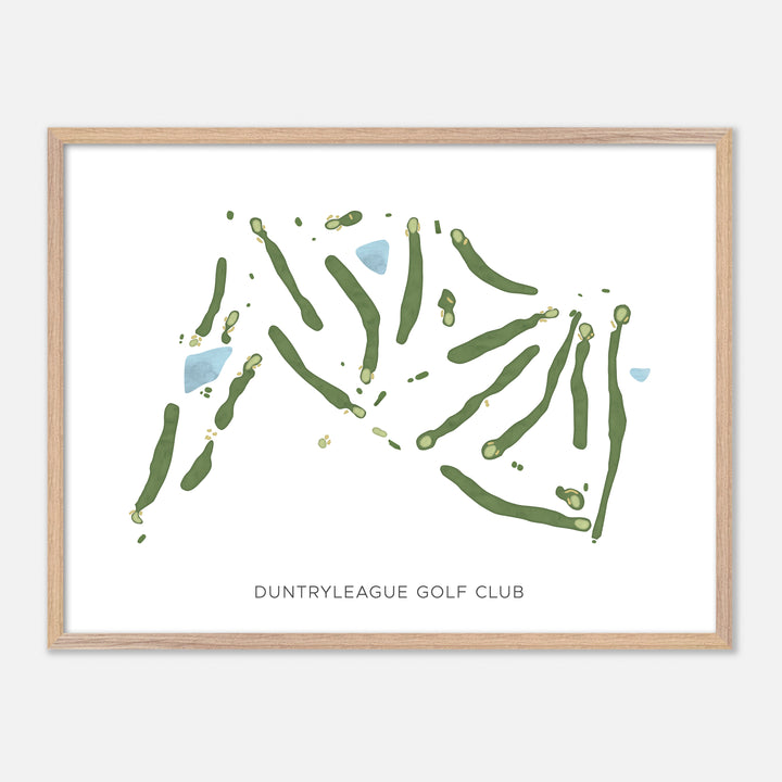 Print of Duntryleague Golf Club Modern Map