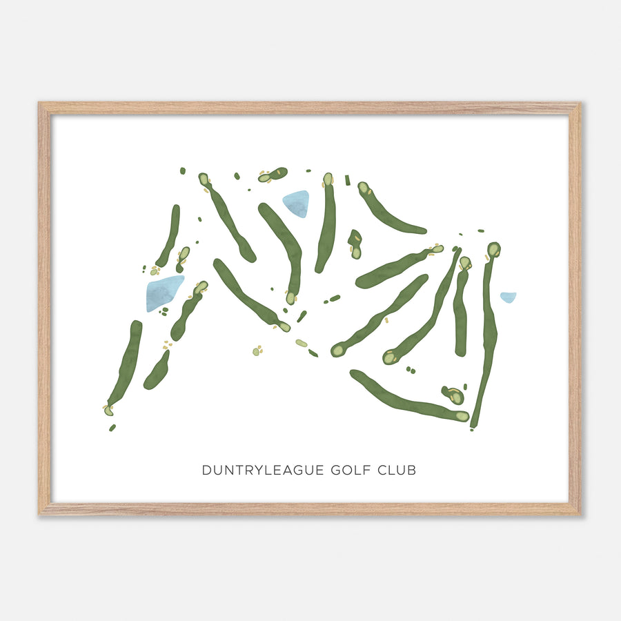 Print of Duntryleague Golf Club Modern Map