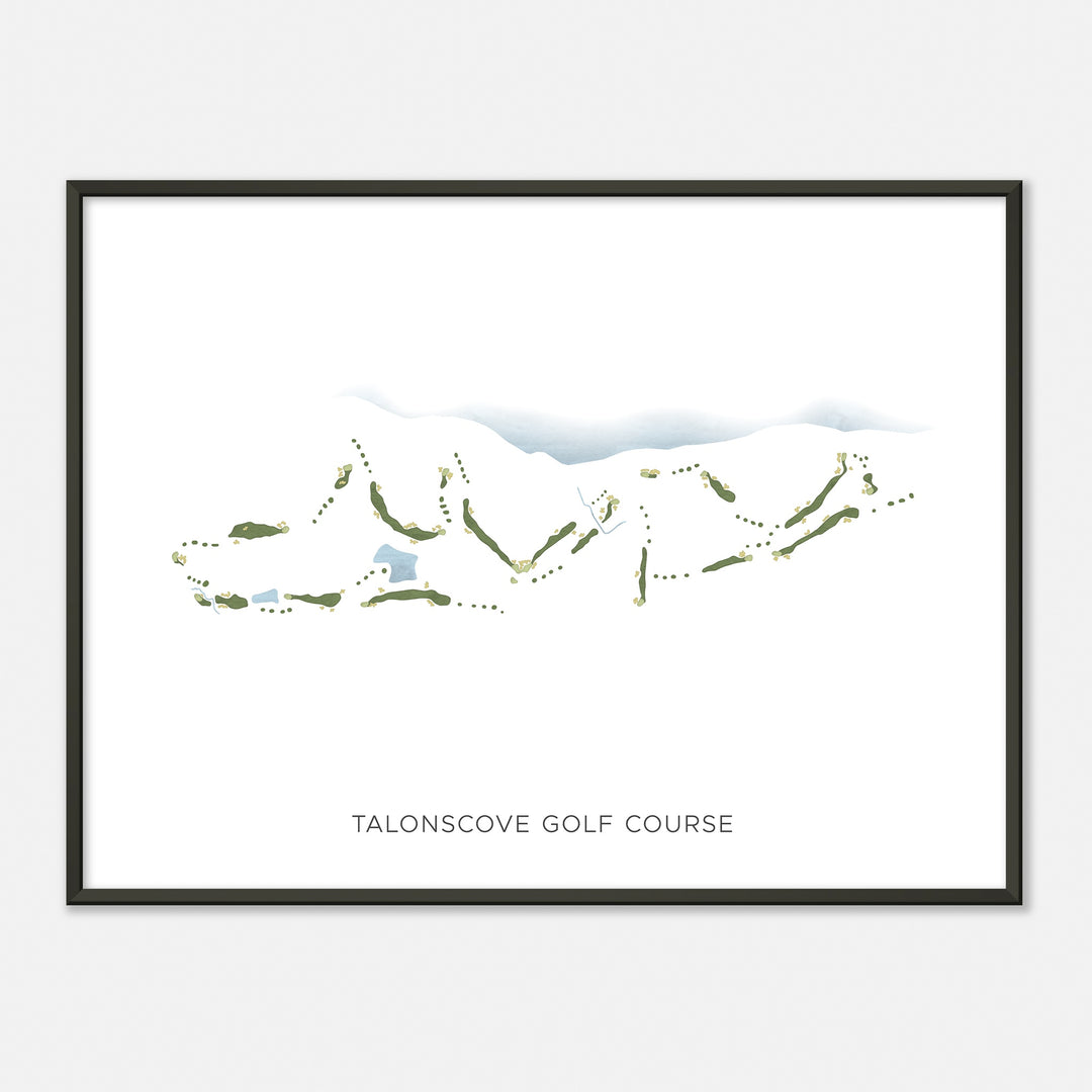 Print of Talonscove Golf Course Modern Map