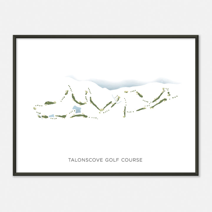 Print of Talonscove Golf Course Modern Map