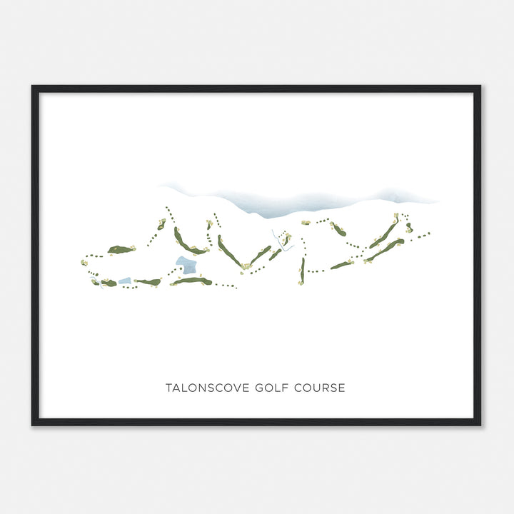 Print of Talonscove Golf Course Modern Map