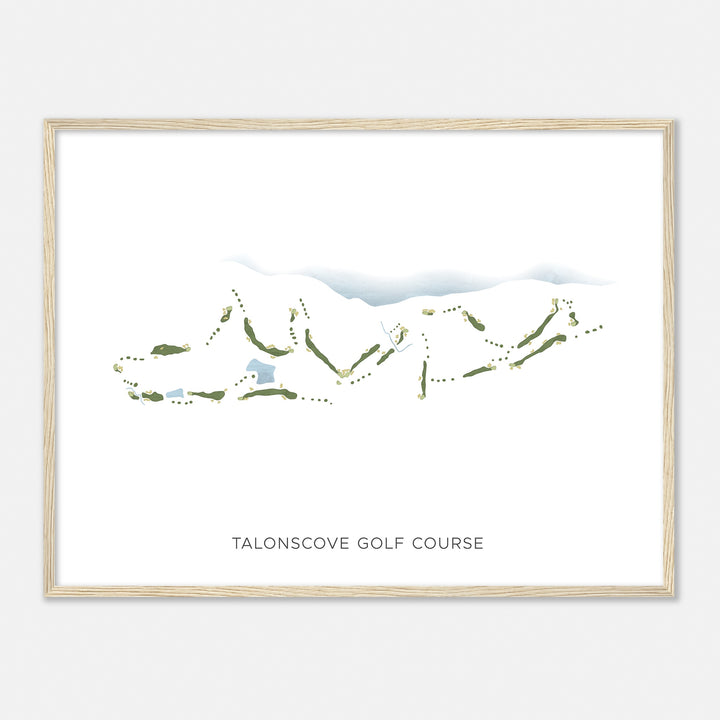 Print of Talonscove Golf Course Modern Map