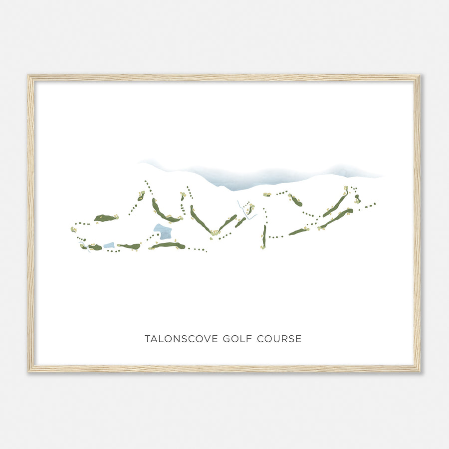 Print of Talonscove Golf Course Modern Map