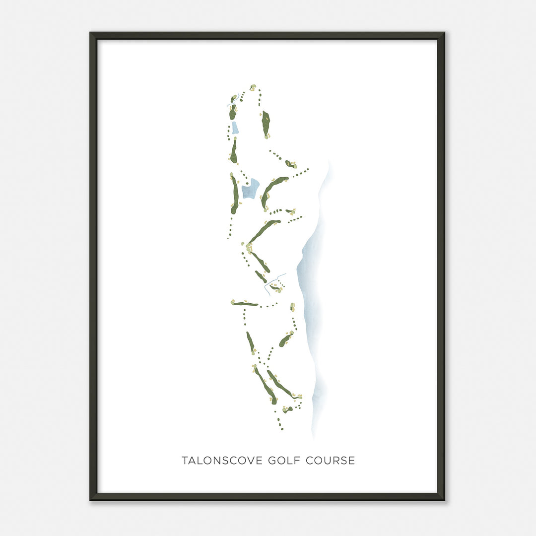 Print of Talonscove Golf Course Modern Map