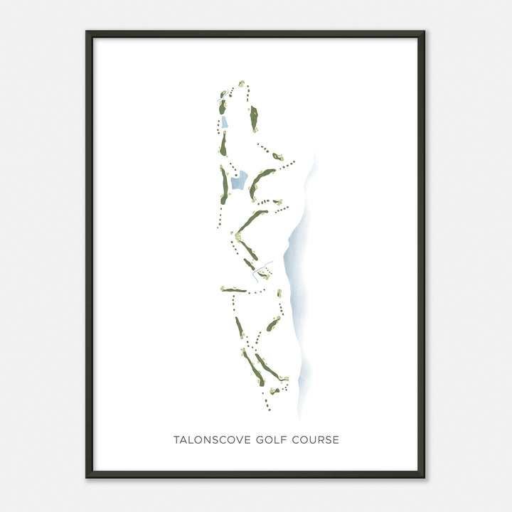 Print of Talonscove Golf Course Modern Map