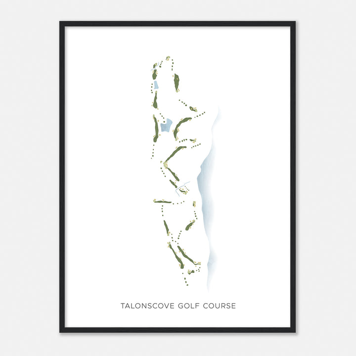 Print of Talonscove Golf Course Modern Map