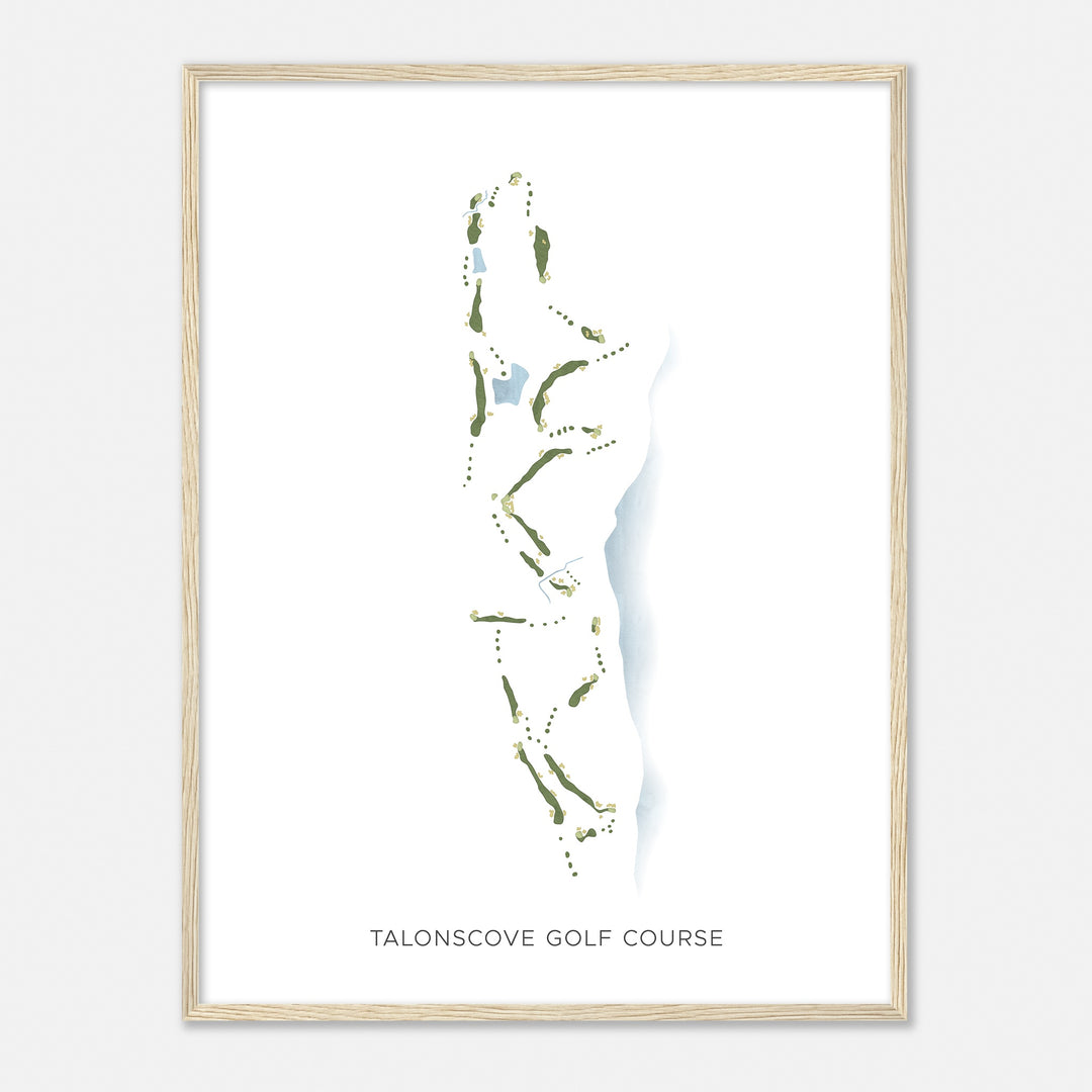 Print of Talonscove Golf Course Modern Map