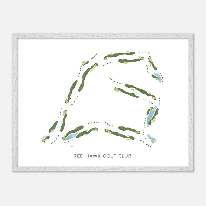 Print of Red Hawk Golf Club Modern Map