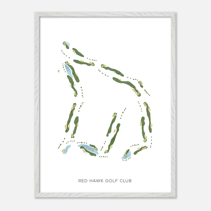 Print of Red Hawk Golf Club Modern Map