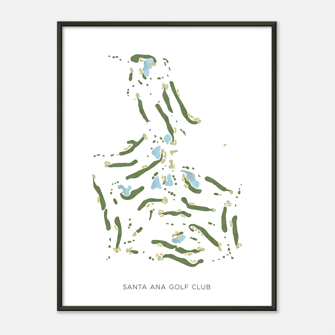 Print of Santa Ana Golf Club Modern Map