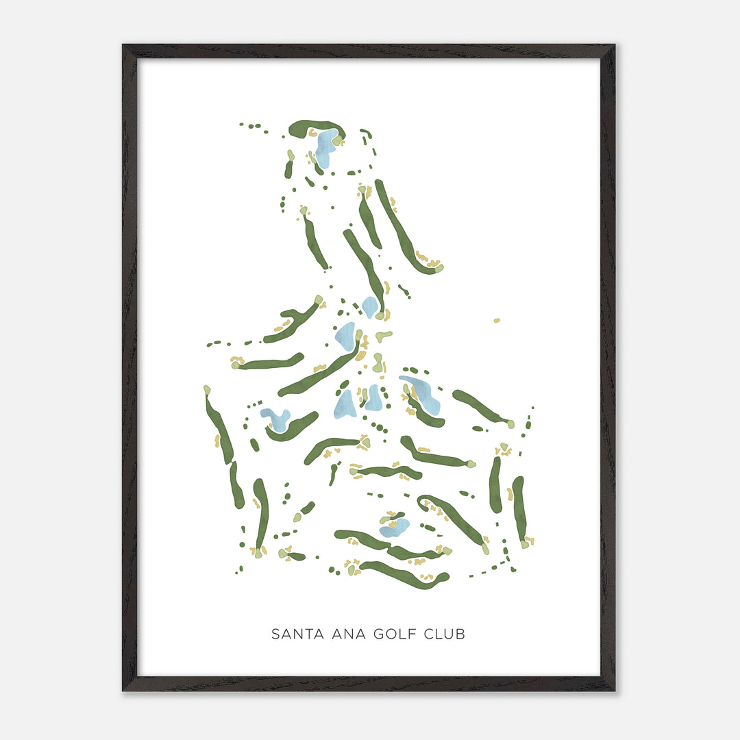 Print of Santa Ana Golf Club Modern Map