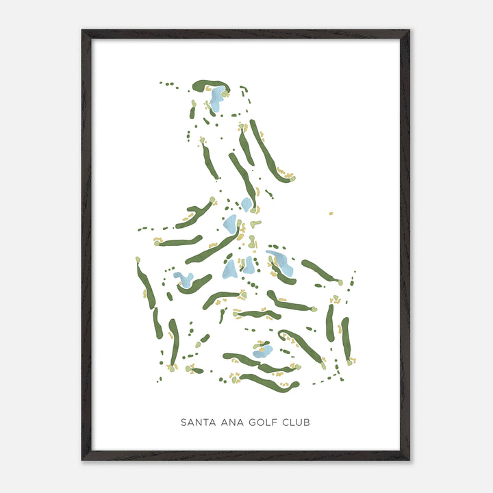 Print of Santa Ana Golf Club Modern Map