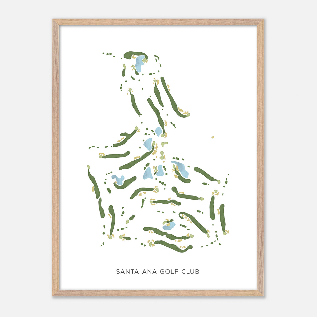 Print of Santa Ana Golf Club Modern Map